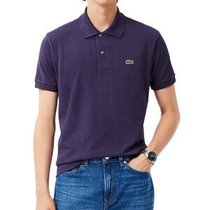 Lacoste Men's Original Classic Fit Petit Piqué Cotton SS Polo Logo Shirt Purple